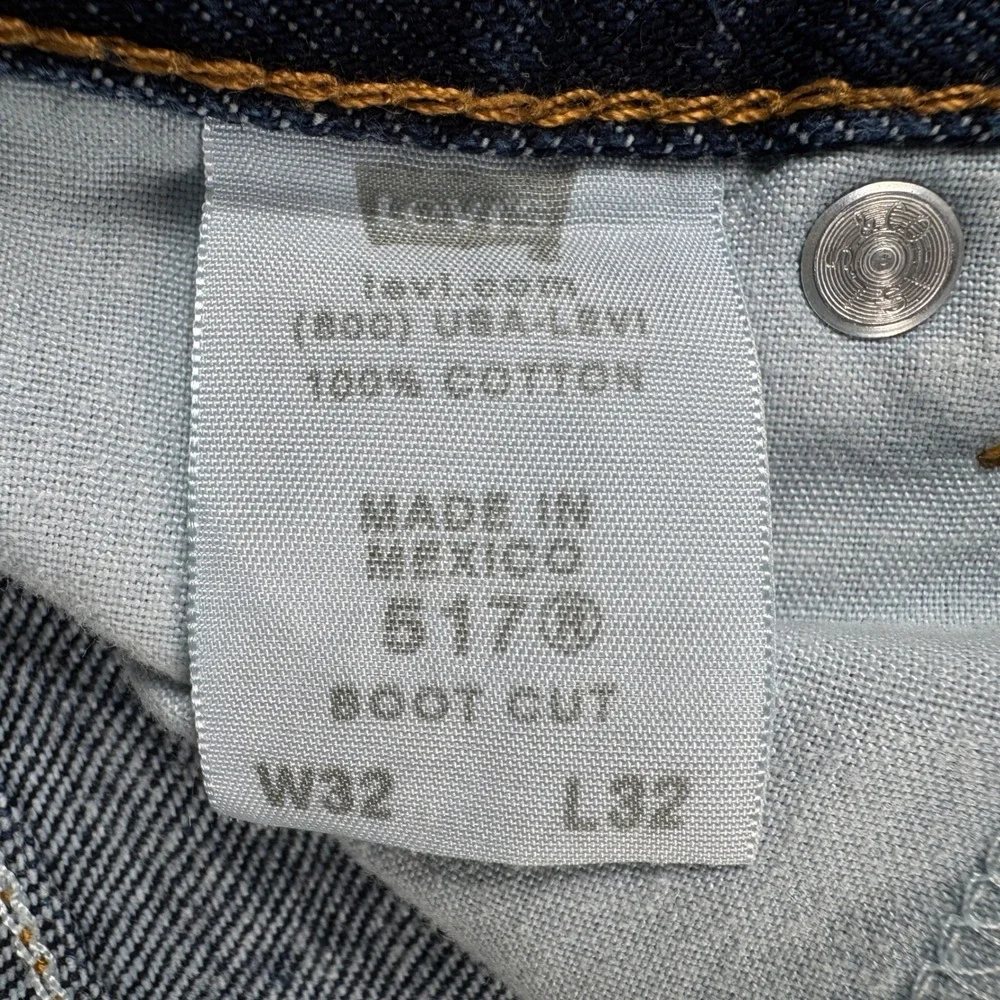 Levi's 517 Boot Cut Jeans Mens 32x32 Blue Denim Classic Fit 100% Cotton